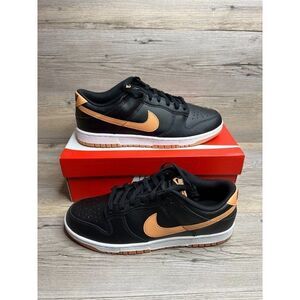 Nike Dunk Low Mens Size 11 Black Amber Brown White DV0831 004
